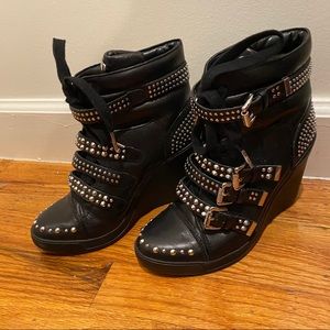 Michael Michael Kors studded wedge sneaker boot